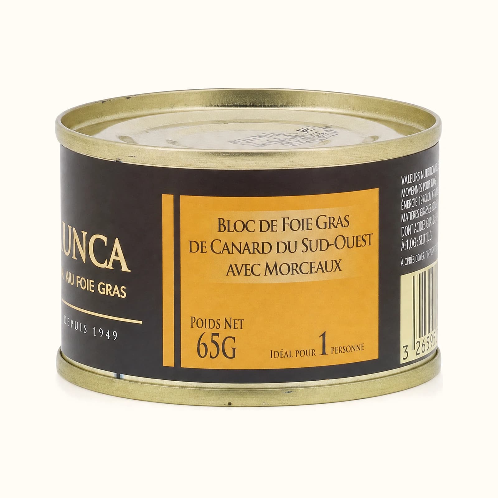 Foie gras d'anatra in blocco 65 g